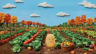 5 Minute Music Timer with Petite Potato&rsquo;s in His Fall Garden on Play-Doh Day!