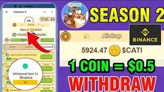 Catizen Season 2 Airdrop Withdraw In Bank | Catizen Airdrop Claim | Catizen Airdrop Withdraw
