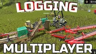 FARMING SIMULATOR 2017 | LOGGING | MULTIPLAYER SERVER | WOOD CHIPPING