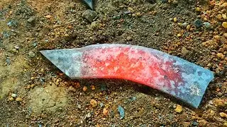 Woww 🔥‼️ASMR Blacksmith Fire & Grinder | Forging Sharp Cassava Cutter Knife in Old Sumatra Workshop🔥