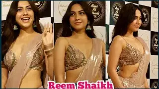 Reem Sameer Shaikh Slaying in Golden Saree For Ankita Lokhande Vicky Jain Diwali Party | Anvi Ki Di