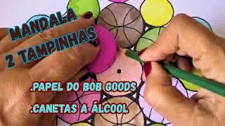 Mandala Fácil! Com 2 tampinhas!@StudioAnaBittar #arteintuitiva