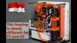 Thermaltake Core P3. Unusual Watercooled looping (Motherboard paint works)