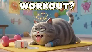 Billi Ka Workout 😹 | Funny Cat Exercise Song | Kids Cartoon Hindi 