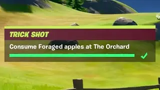 Consume Foraged Apples at The Orchard (3) - Fortnite Trick Shot Challenges