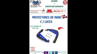PROTECTOR DE MANOS CON LUZ LED / COLOR AZUL