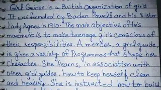 Girl guides || Essay