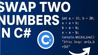 Swap Two Numbers Without Using Third Variable in C# | CodeWithLakshman #shorts #shortvideo #coding 