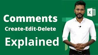 MS Excel - Comments - add, edit, delete & Show all I Vedanta Educational Academy