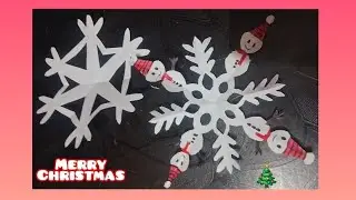 2 simple ways to cut a snowflake ❄️ with Paper ||decorating ideas for Christmas #Christmascraft #art