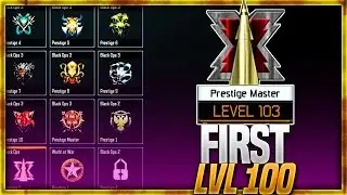 FIRST LEVEL 100 MASTER PRESTIGE In BLACK OPS 3 - BO3 LEVEL 100 ALL Prestige EMBLEMS! (WaW, BO1, BO2)