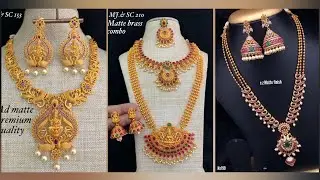 AD Chokar, Matte haram,Cz Necklace designs with Prices Part-28