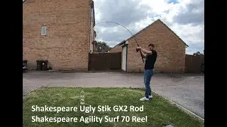 Testing Shakespeare Ugly Stik GX2 and Agility Surf 70 Reel