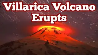 Villarica Volcano Erupted In Andes Mountain, Chile, South America, Indo-Pacific Ring Of Fire