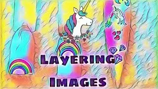 Image layering (Uber Chic unicorn plate)