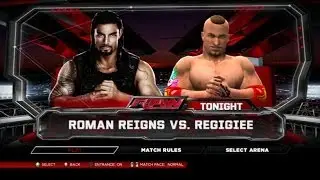 WWE 2k14 Raw Roman Reigns Vs. RegIgie
