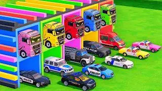 TRANSPORTING ALL POLICE CARS & EMERGENCY AMBULANCE VEHICLES WITH MERCEDES-BENZ TRUCKS | FS22 #060