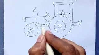 How to draw Tractor Drawing With 55  || Farmer tractor 🚜 drawing easy and simple drawing 