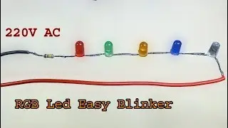 How to make 220V Led Blinker circuit, transformer less led flasher