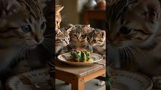 small Kitty 🐈 are scared from winter weather and hungry make them sick#cat #AIcat#viral#aivideo