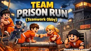 TEAM PRISON RUN 🔥 | Impossible Teamwork Obby Escape 😱 | Full Long Gameplay Hindi