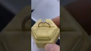 Princess Cut Moissanite Engagement Ring.
