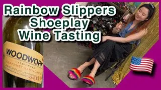 Rainbow Fur Fluffy Slippers Wine Tasting - Slides Shoes Flapping, California Cabernet Sauvignon
