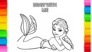 Draw With Me ❄️ Elsa Drawing Step by Step | Easy Princess Sketch  #elsadrawing #Elsa #art #drawing 