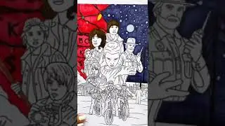 Detailed Stranger Things Poster Coloring Page (So Cool!) #shorts