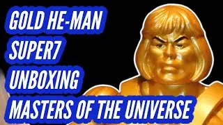 Masters of The Universe Action Figure Gold He-Man Golden Statue - Unboxing - Super7 Unboxing