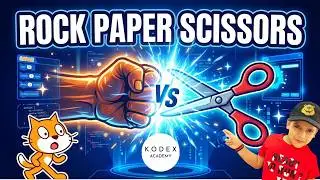 How to Make Rock Paper Scissor Game in Scratch | Build RPS Game | Robot Opponent, Shaking Animation