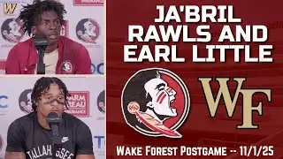Джабрил Роулз и Эрл Литтл, FSU Wake Forest, после игры 1 ноября 25&nbsp;года | Футбол FSU | Warchant TV