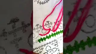 chain stitch pattern Sindhi Embroidery #shortvideo