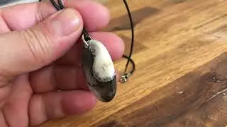 Pendentif Opale dendritique, b&eacute;li&egrave;re argent 925