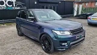Range Rover Sport Autobiography Dynamic in SVO Spectral Blue Chromaflair Paint Walk Around