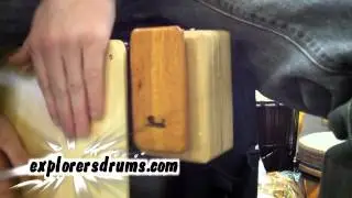 Pearl Cajon Accessories - Cajon Clave - Wood Block - Jingle Cups - Padded Seat Top