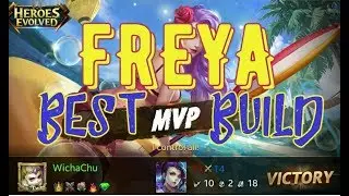 FREYA HEROES EVOLVED Best Build and Gameplay Wtih NEON WAVE Skin