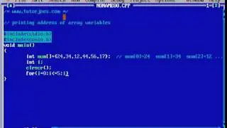 Printing Address Of Array Variables