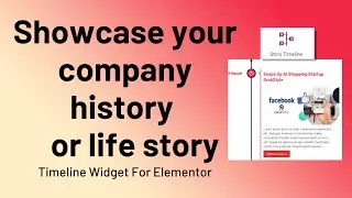 Timeline Widget For Elementor&ndash;Showcase Your Company History Or Life Story