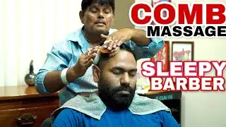 ASMR COMB HEAD MASSAGE | CRACKINGS BY SLEEPY BARBER SARWAN | INDIAN BARBER