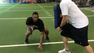 Nick Truesdell Blocking Technique Training with former NFL TE Jeron Mastrud.