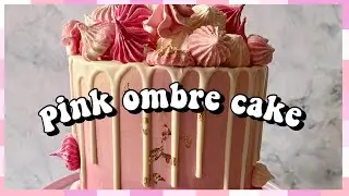 How To Decorate A Pink Ombré with meringue kisses | bakes by amal