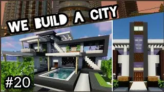 Modern Mansions for Minechester City! We build a City #20 | MinerBuilder