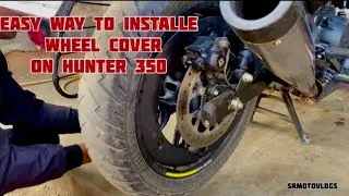 Easy way to Installed wheel cover on Hunter 350 😱// ​⁠@SRMOTOVLOGS-si4xr
