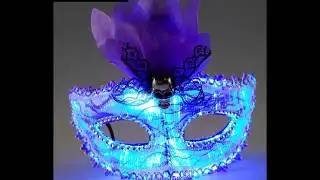LED Light Up Rave Mask available in 7 different colors