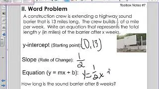Writing Linear Equations word problems #1
