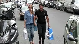 EXCLUSIVE - Adriana Karembeu and boyfriend Andre Ohanian walking hand by hand in Paris