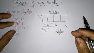 union in c programming | Declaration | initialization  | C Programming | Lec-61