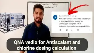 RO Antiscalant dosing calculation| chlorine dosing calculation | ro plant chemical dosing