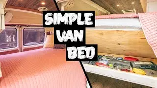 SIMPLE VAN BED FRAME // Camper Van Bed With Hidden Storage